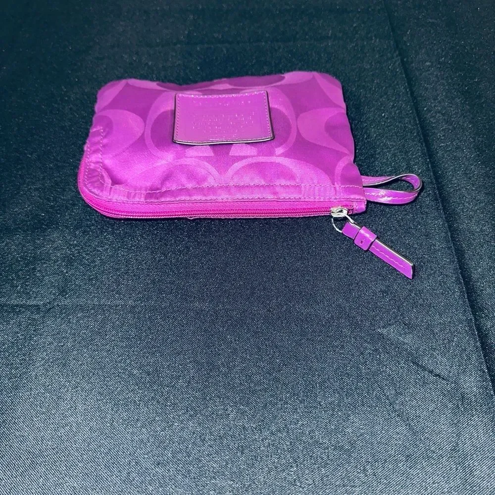 Coach Vibrant Purple Logo Pouch